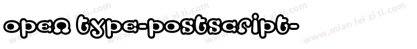 open type-postscript字体转换